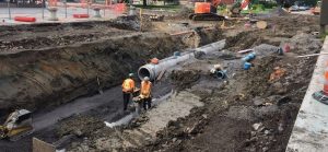 travaux infrastructures egout aqueduc conduites rue Salaberry Valleyfield photo courtoisie SdV