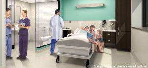 Exemple projet renovation chambre Hopital du Suroit Valleyfield visuel Fondation Hopital