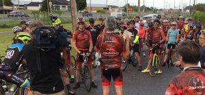 manifestation cycliste Club Les_3_Sommets 20juin2018 piste cyclable pres pont Mgr-Langlois photo courtoisie