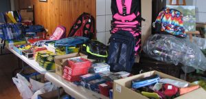 Sacs a dos et effets scolaires Sapin du Petit Bonheur 2018 photo courtoisie