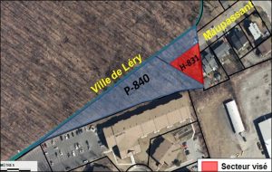 carte de la rue Maupassant chateauguay secteur vise pour changement zonage visuel courtoisie VC