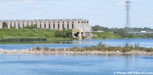 Barrage hydroelectrique des Cedres depuis Saint-Timothee photo INFOSuroit