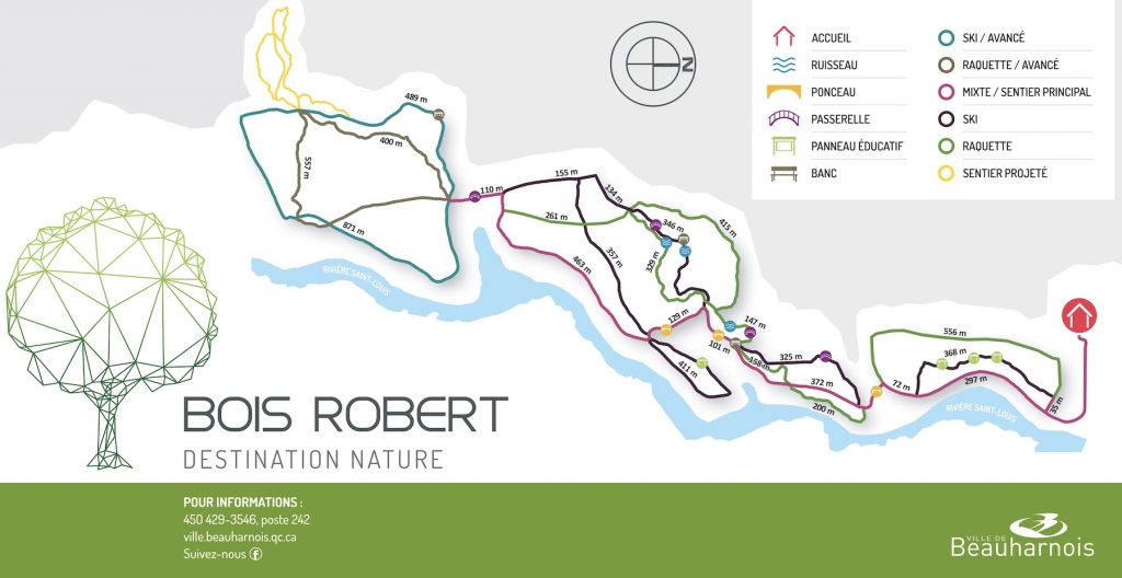 carte sentiers Bois Robert Destination nature jan2019 visuel courtoisie Ville Beauharnois