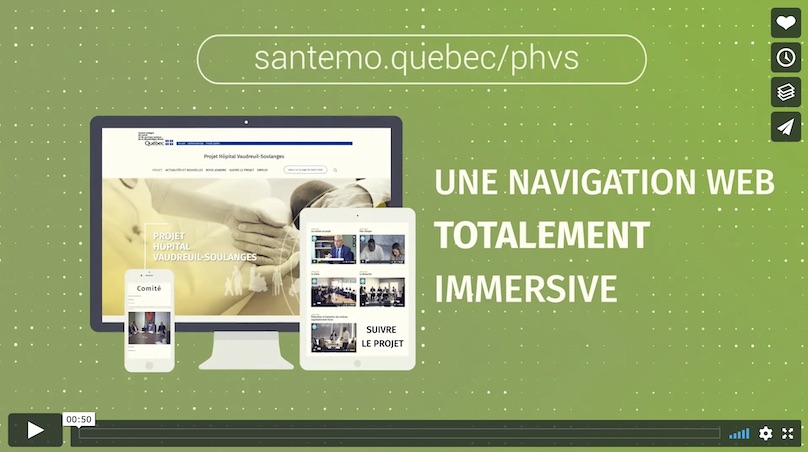 visuel video Vimeo sur projet hopital Vaudreuil-Soulanges courtoisie CISSSMO