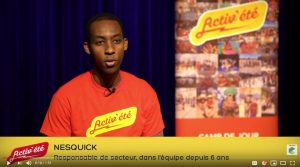 ActivEte camp de jour recrutement video NesQuick visuel courtoisie Ville Chateauguay