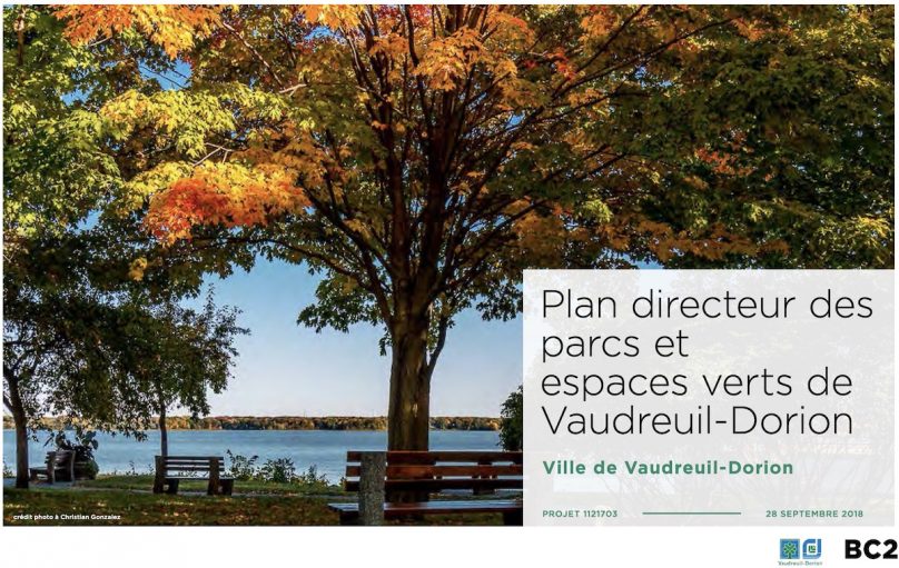 couverture plan directeur des parcs et espaces verts Ville Vaudreuil-Dorion