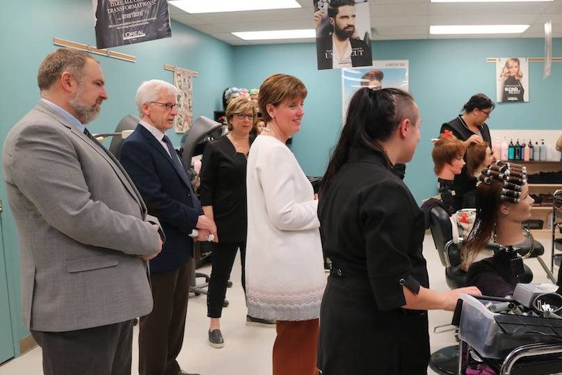 ministre MCBibeau visite CFP Pointe-du-Lac photo via CSVT