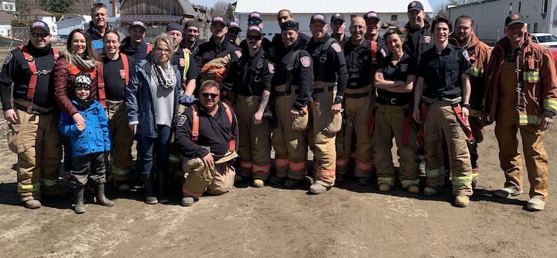 aide inondations avr2019 pompiers Ville Chateauguay photo courtoisie VC