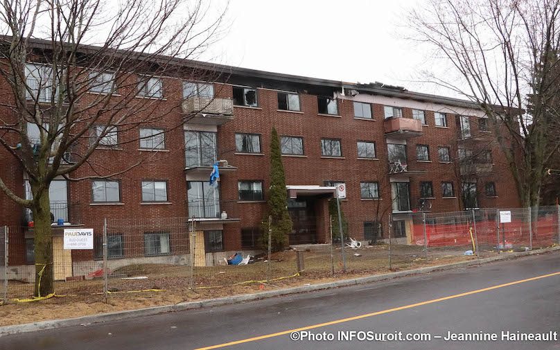 incendie rue St-Hubert Chateauguay avril2019 photo JH INFOSuroit