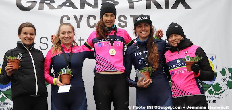 podium course velo cyclistes Senior femmes Grand Prix Ste-Martine 2019 photo INFOSuroit