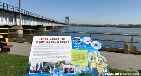 pont Larocque entre St-Stanislas et Valleyfield depuis piste cyclable a St-Stanislas photo INFOSuroit