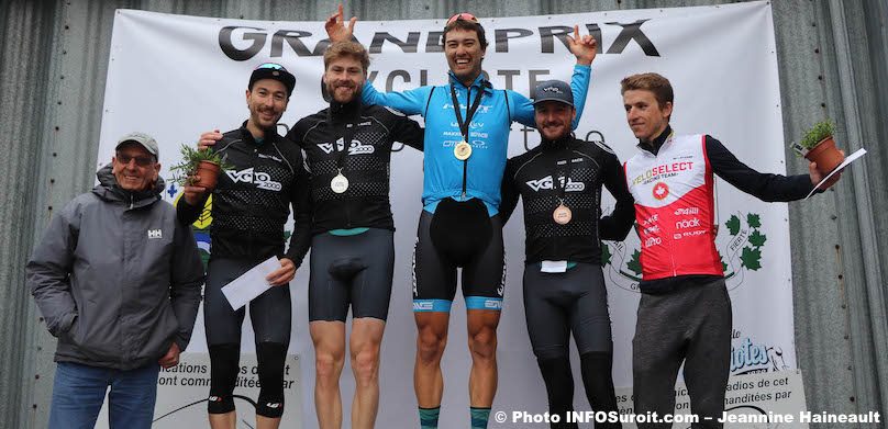 velo Grand Prix Ste-Martine podium Senior 1-2 avr2019 photo JH INFOSuroit