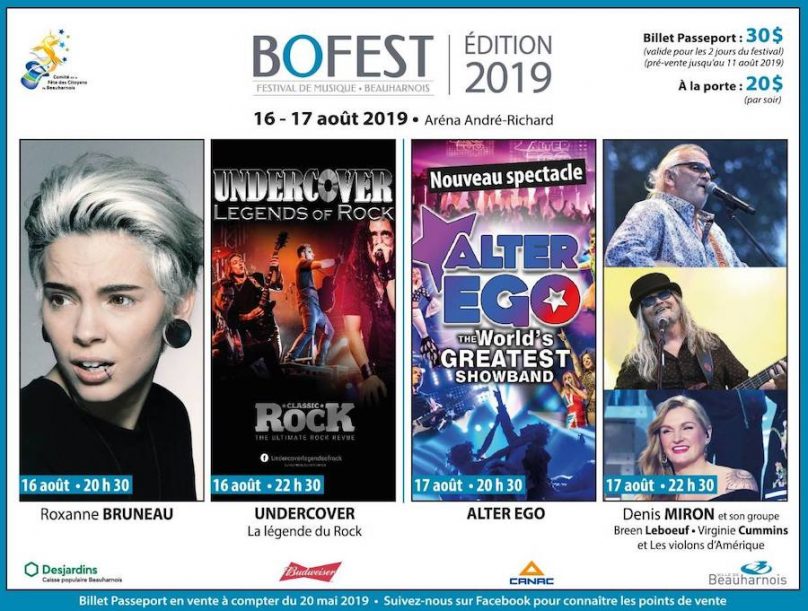 annonce spectacle BoFest 2019 via Comite Fete des citoyens Beauharnois