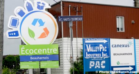 panneau Ecocentre ville Beauharnois photo INFOSuroit