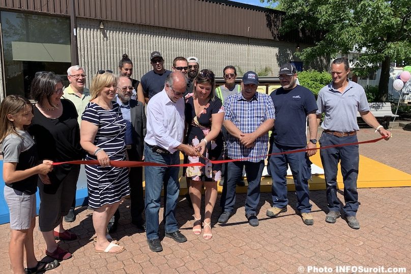 Beauharnois inauguration place ephemere jun 2019 coupe ruban photo INFOSuroit