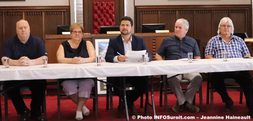 JMRochon LLefebvre maire MLemieux PRancourt et JSmith 28juin2019 photo JH INFOSuroit