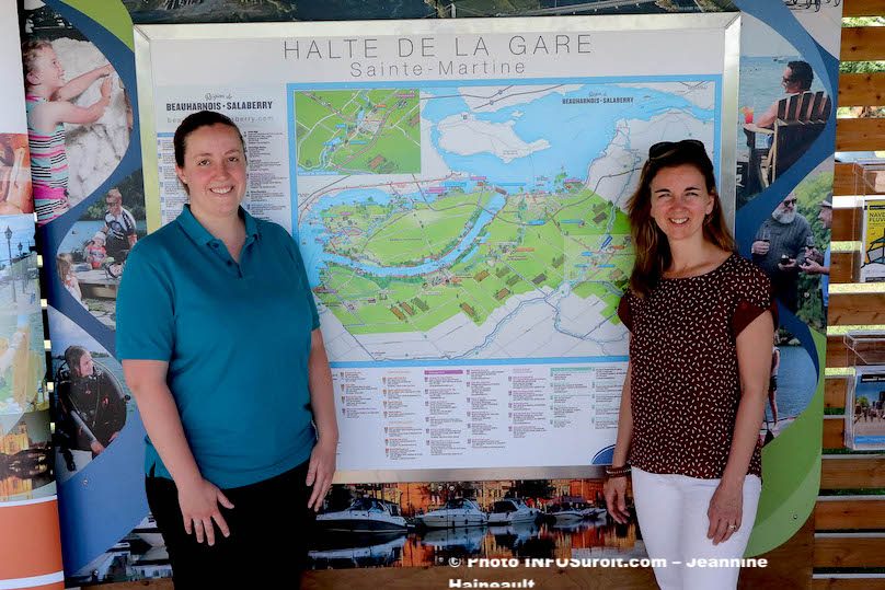 Ste-Martine inauguration Halte de la Gare VBinette et MLaberge photo JH INFOSuroit