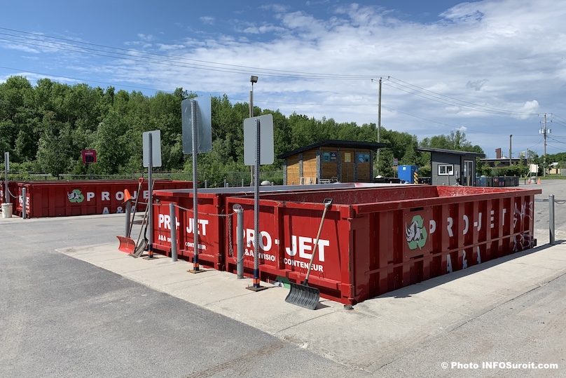 ecocentre Beauharnois conteneurs juin2019 photo INFOSuroit