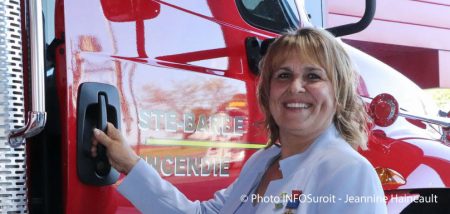 louise-lebrun-mairesse-sainte-barbe-inauguration-caserne-pompier-photo-JHaineault-infosuroit