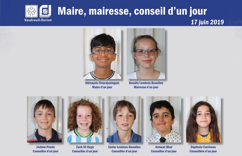 maire mairesse et conseillers d_un jour Ville Vaudreuil-Dorion photo courtoisie