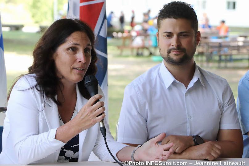 Andree_Brosseau mairesse Coteau-du-Lac et Miguel_Lemieux maire valleyfield 10juil2019 photo JH INFOSuroit