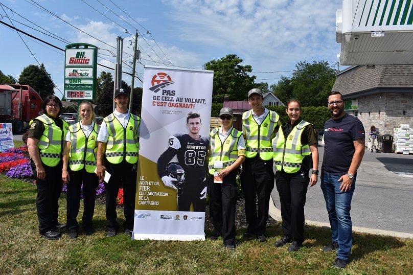 Campagne Pas de cell au volant le 25 juillet 2019 à St-Louis-de-Gonzague photo via MRC Beauharnois-Salaberry