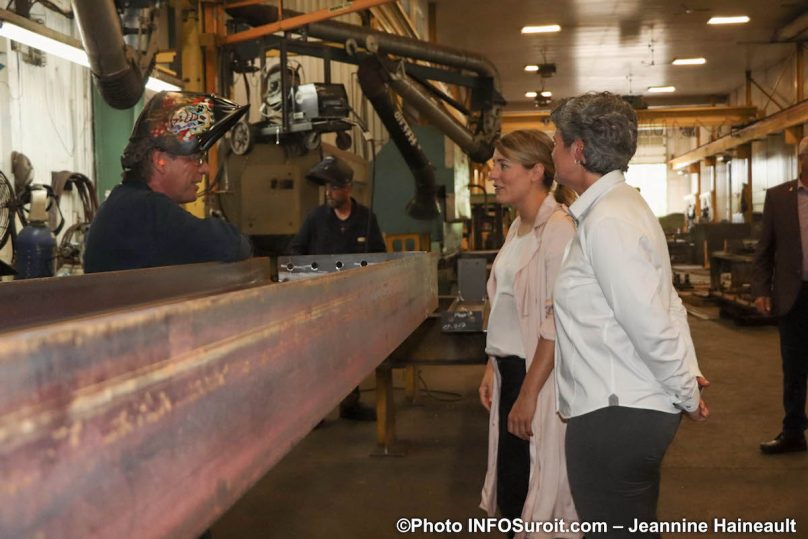 Groupe Tremblay visite ministre MJoly avec GComeau juil2019 photo JH INFOSuroit