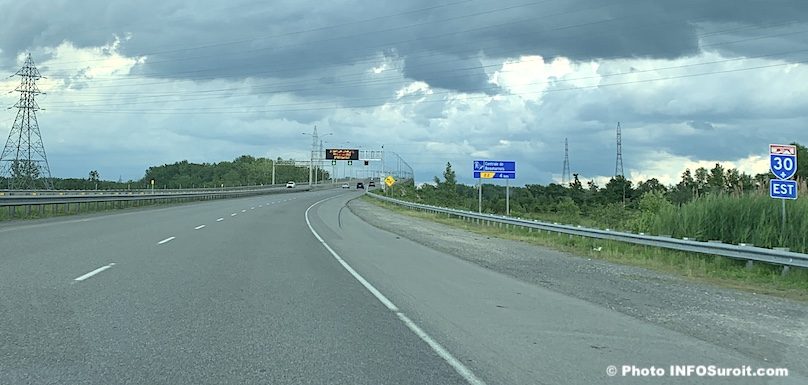 autoroute 30 est Beauharnois avant pont Madeleine-Parent juin 2019 photo INFOSuroit