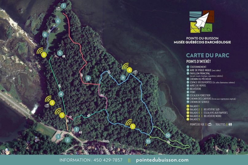 carte Pointe-du-Buisson avec site balododiffusion visuel courtoisie