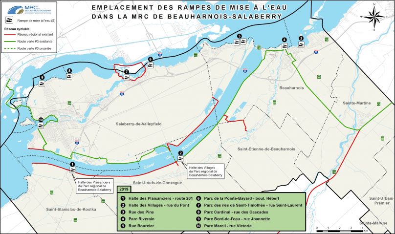 carte rampes mise a l_eau MRC Beauharnois-Salaberry juil2019 visuel courtoisie