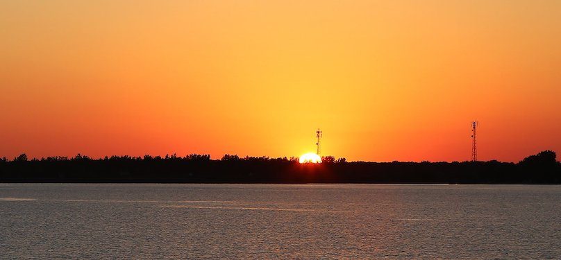 coucher de soleil sur lac Saint-Francois photo prise durant croisiere 2018 Comite ZIP HSL