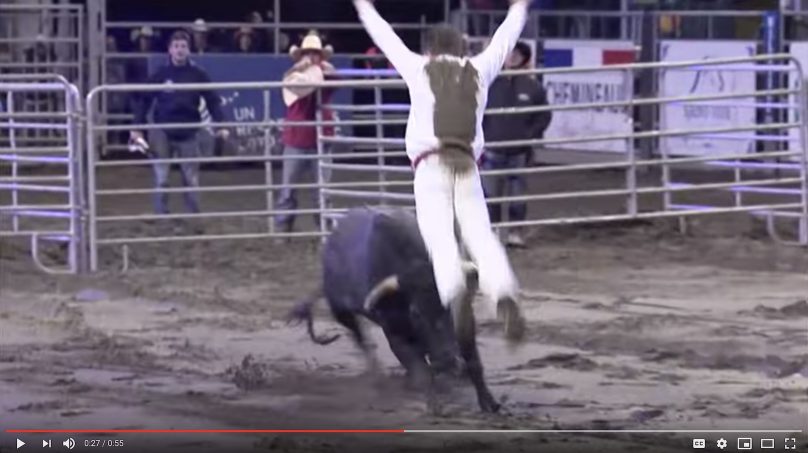 extrait Video YouTube Festival Western de St-Tite Manu Lataste et Bull Jumping