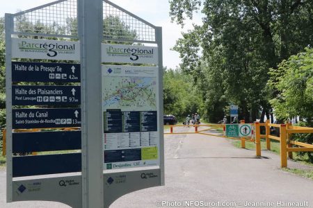 parc Regional Beauharnois-Salaberry Halte des villages St-Louis-de-Gonzague piste cyclable photo JH INFOSuroit