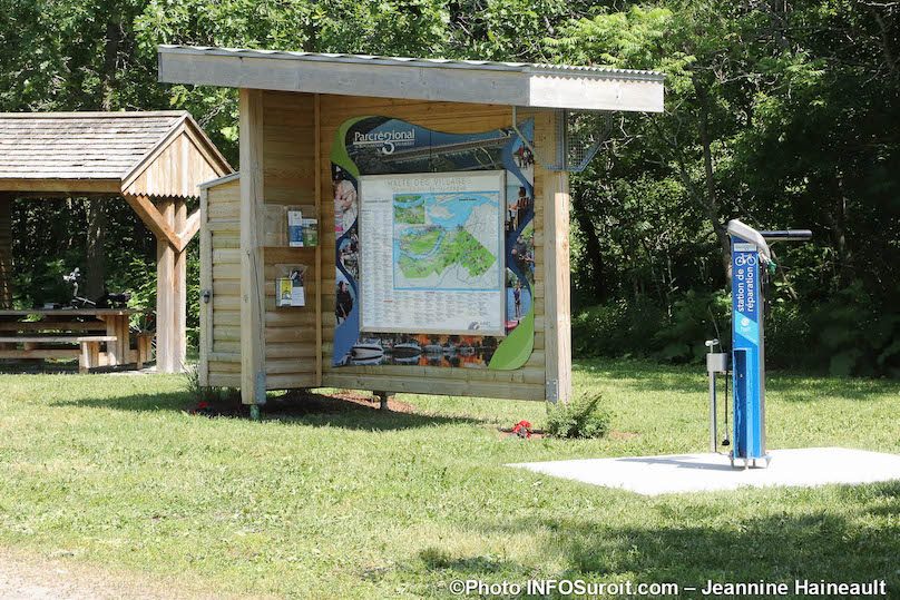 parc regional Beauharnois-Salaberry halte des villages station reparation velo photo JH INFOSuroit