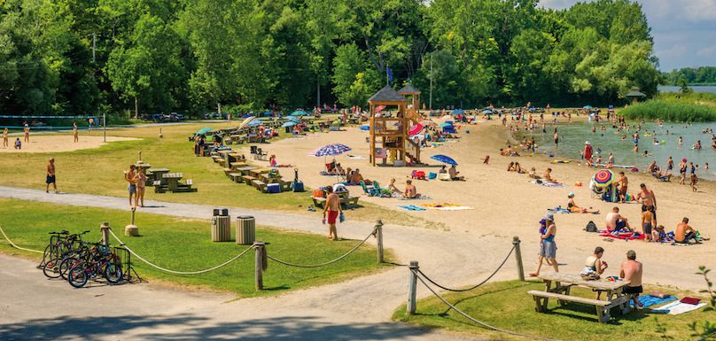 plage baigneurs parc regional des iles-de-Saint-Timothee 2016 photo courtoisie SdV