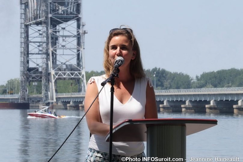 prefete MRC Maude_Laberge pont St-Louis lancement saison touristique 2019 photo JH INFOSuroit