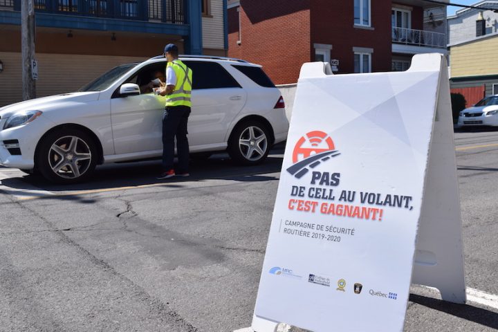 campagne securite routier Pas de cell a volant aout2019 photo via MRC