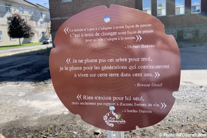 Place Viateur-Daignault Valleyfield panneau citations photo INFOSuroit