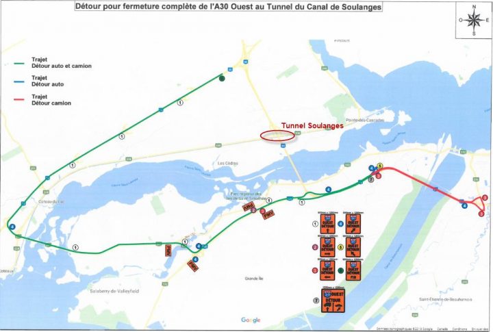 detour-tunnel-soulanges-ouest-carte-via-a30-express