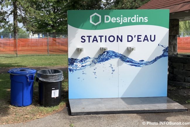 Desjardins station d_eau site du Triathlon Valleyfield 2019 parc Delpha-Sauve photo INFOSuroit