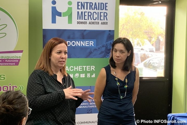 Genevieve_Dubois et Anik_Sauve 16oct2019 a Entraide Mercier photo INFOSuroit