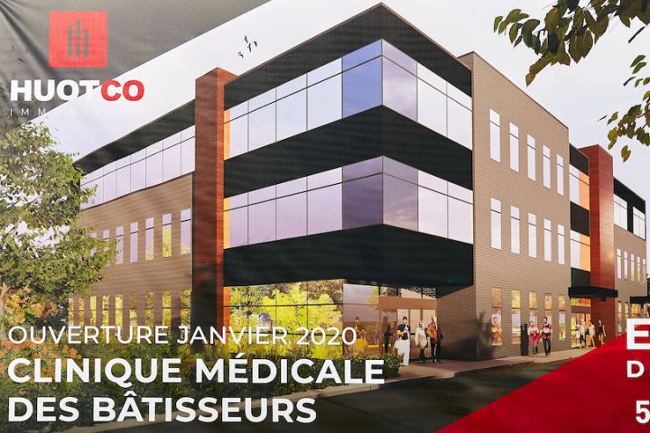 HuotCo immobilier Valleyfield affiche geante Clinique des batisseurs chemin Larocque oct2019 photo via HuotCo