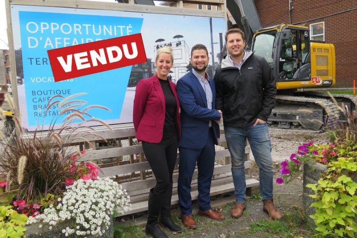 MaudeLeduc MiguelLemieux maire valleyfield et CharlesDery entrepreneur photo courtoisie SdV