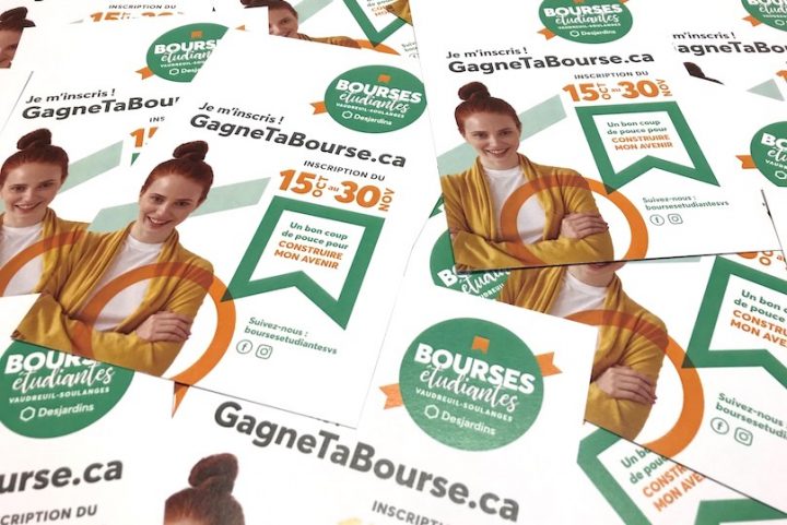 affiches du concours de bourses etudiantes 2019 Desjardins Vaudreuil-Soulanges