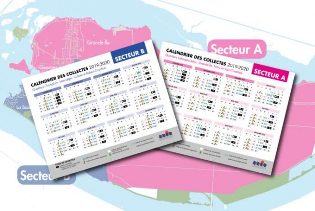 calendrier 2019-2020 collectes dechets ordures ville Valleyfield