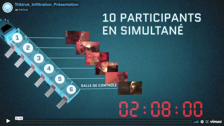 extrait video TrikTruk jeu infiltration via Vimeo