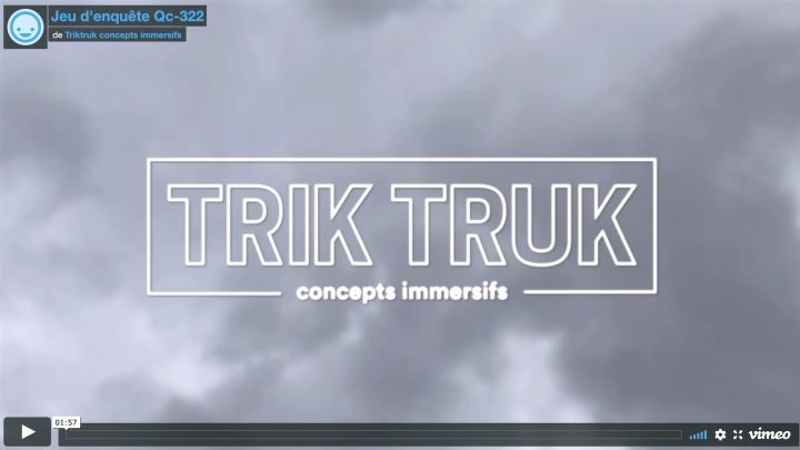 extrait video jeu enquete Trik Truk via Vimeo