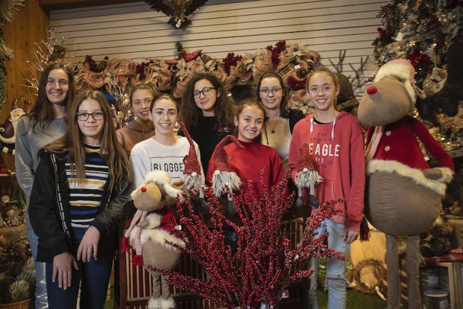 Sapin du petit bonheur jeunes benevoles etudiants ecole Baie St-Francois photo courtoisie