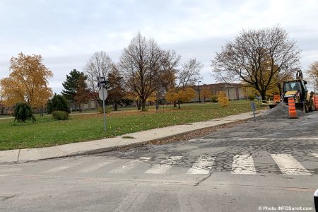 travaux rue Gagnon angle boul Cadieux a Beauharnois pres ecole des Patriotes oct2019 photo INFOSuroit