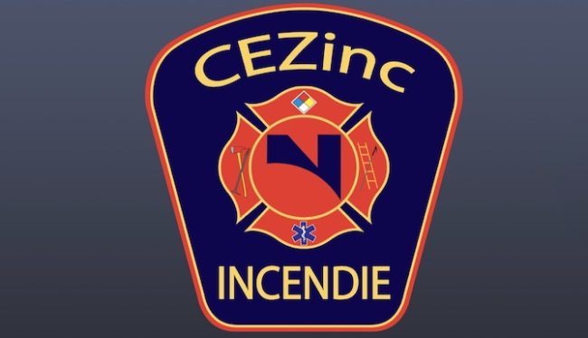logo CEZinc incendie brigade urgence pompier visuel CEZinc pour INFOSuroit